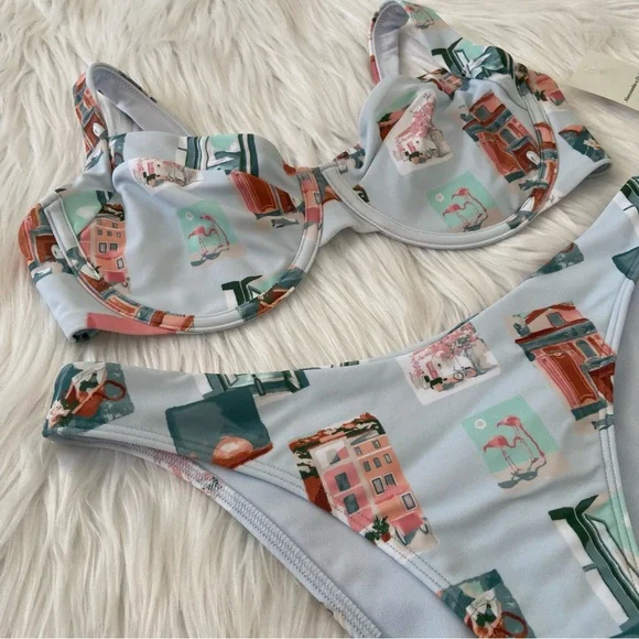 wide strap underwire cheeky bikini - Picture 2 of 12